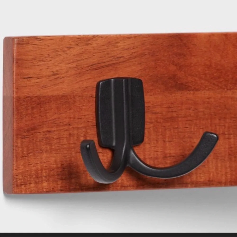 🐙 Brightroom Acacia Wood & Metal Octopus Wall Hook Rack 🐙
